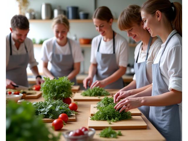 Ruoanlaittokurssi, jossa valmistetaan artesaaniherkkuja